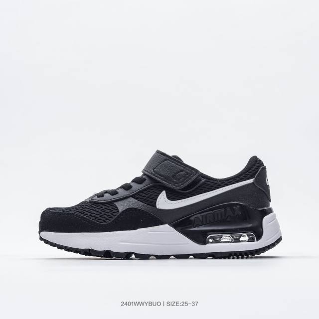 耐克Nike Air Max Systm 气垫透气童鞋休闲运慢动跑鞋 FD6409 001 码数：25 26 27 28 29 30 31 32 33 34 3