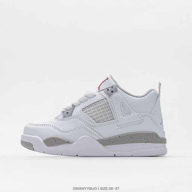 乔丹nike Air Jordan 4 Aj4 乔4 童鞋帮复古休闲运动文化篮球鞋 码数：26 27 28 29 30 31 32 33 34 35 36 37