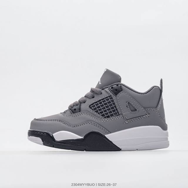 乔丹nike Air Jordan 4 Aj4 乔4 童鞋帮复古休闲运动文化篮球鞋 码数：26 27 28 29 30 31 32 33 34 35 36 37