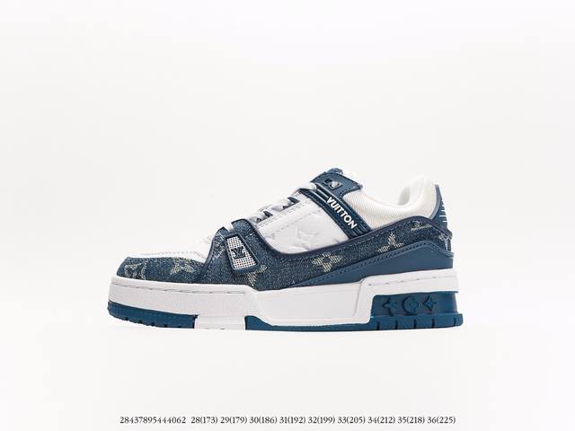 童鞋 路易威登louis Vuitton Trainer Sneaker Low 休闲运动文化百搭篮球板鞋注意：图下方显示为实际脚长，单位毫米[手工测量，可能存