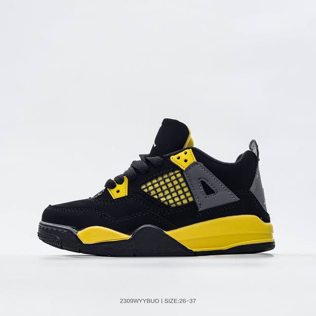 耐克nike Air Jordan 4 乔4 Aj4 童鞋中帮复古休闲运动文化篮球鞋。货号：Dh6927 101 码数：26 27 28 29 30 31 32