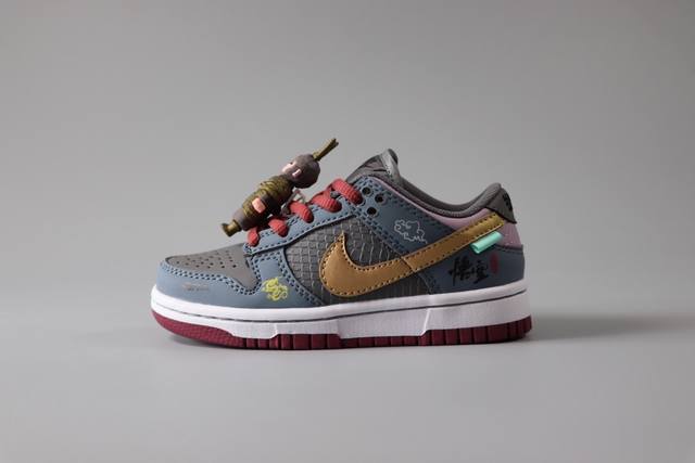 耐克nike Dunk Low 儿童鞋游戏主题 黑神话悟空童鞋复古低帮休闲板鞋 Dd139 4 尺码：22-37