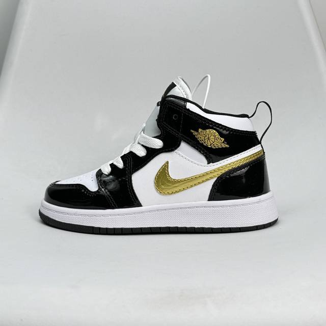 Jordan 乔丹 童鞋版本上线你家有个fashion宝贝耐克air Jordan Brand 1 Mid Gs Hulk Aj1乔丹一代低帮经典复古文化休闲运