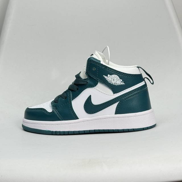 Jordan 乔丹 童鞋版本上线你家有个fashion宝贝耐克air Jordan Brand 1 Mid Gs Hulk Aj1乔丹一代低帮经典复古文化休闲运