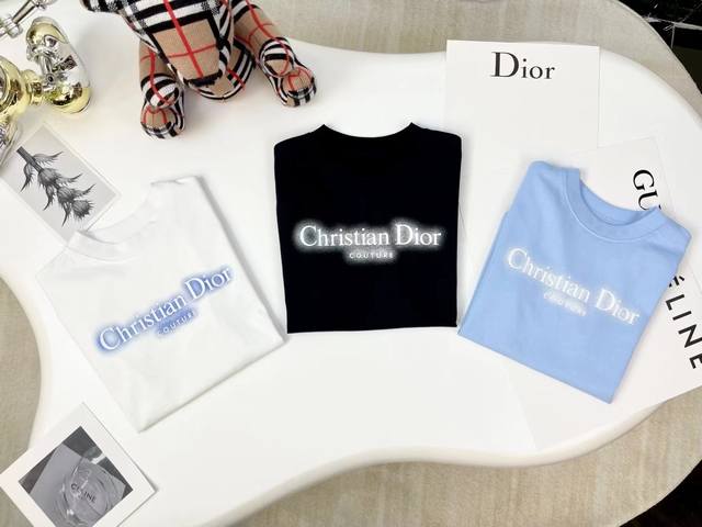 Hy上新 无折 出货三标齐全 Dior 迪奥 2025夏季童装新款短袖 特种工艺 光变印花+厚板工艺T恤 原版品质 230G重磅面料 认准高品质 男童女童同款